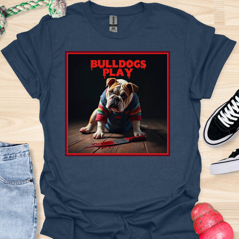 Bulldogs Play - Halloween - V4- Bulldog on Floor T-Shirt